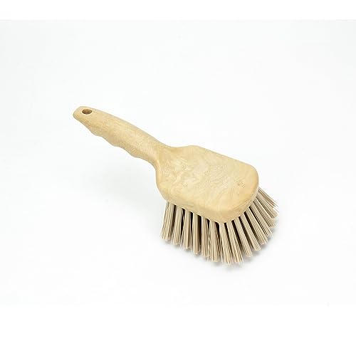 Image of SPARTA 40541EC25 Plastic Scrub Brush, Utility Brush, Kitchen Brush With Hanging Hole For Cleaning, 8 Inches, Tan