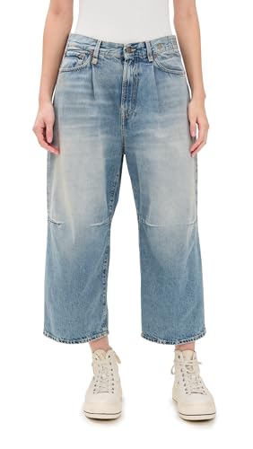 R13 Women's Crop Wide Leg Jeans