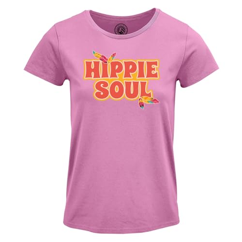 Musique plumes t-shirt femme col rond aux finitions rétro soignées
