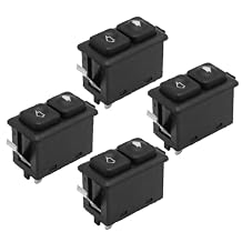 61311381205 4Pcs Power Window Control Switch Replacement for BMW 325 535i 325e 325i E23 E24 E28 E30 L6 M3 M5 M6 1982-1994 Black