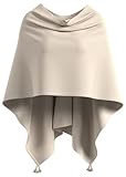 poncho kurz nähen Detail: Quasten comma Poncho