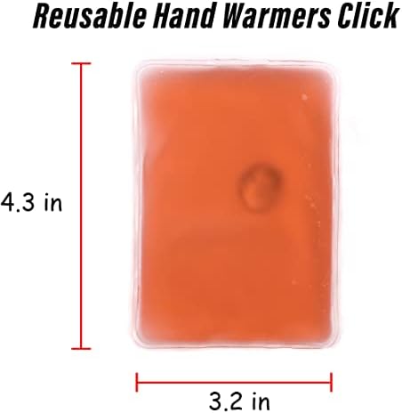 Reusable Hand Warmers, Click Activated Instant Heat Packs, Snap It Hot/Cold Reusable Gel Heating Pad for Pain Relief, Sore Muscles, Stiffness, Aches & Pains (Large RED 5PCS)