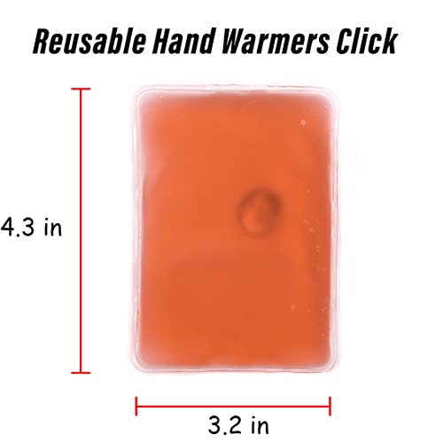 Reusable Click Instant Heat Packs, Pocket Hand Warmers, Snap It Hot/Cold Gel Heating Pad For Pain Relief, Sore Muscles, Stiffness, Aches & Pains (Large Red 4Pcs) #TOP1