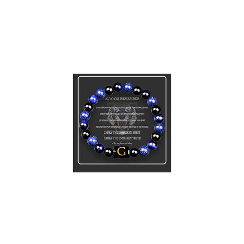 Pulsera para Hombre con Ojo de Tigre Azul y Lapislázuli miniatura 1