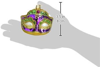 Old World Christmas 36241 Cities, Places and Landmarks Glass Blown Ornaments for Christmas Tree Mardi Gras Mask, 3 X 3 X 2.5 - Image 6