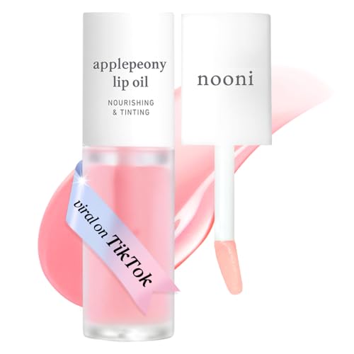 NOONI Korean Lip Oil - Applepeony | Long-Lasting, Moisturizing, P...
