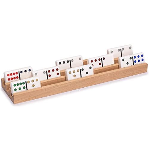 Set de 4 Bandejas para Dominó Madera Premium 25x6x1.7 cm miniatura 3