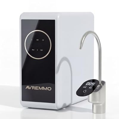 AVREMMO 600G Reverse Osmosis Water Purifier, Under Sink RO System with Digital Faucet, 2:1 Pure-to-Drain Ratio, 3000L Total Capacity, Tankless Design, Filter Life Reminder