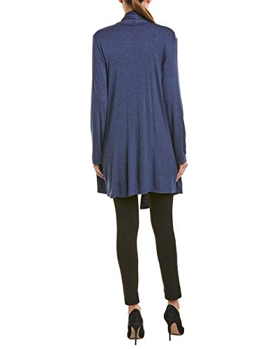 Max Studio Women's Open Front Heathered Cardigan, Blue, Medium #TOP1