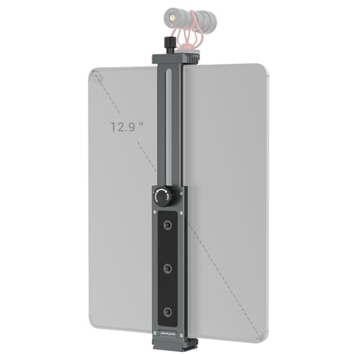 Leaplumin Tripod Mount Adapter for Ipad, Aluminum Tripod Mount Holder for Ipad 12.9,Tablet Tripod Mount with 1/4' Screw,Universal Tripod Mount for Ipad,Compatible with Ipad Pro 12.9/11-(6.5'-17.3')