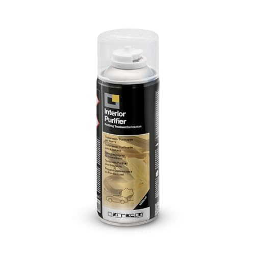 Errecom Interior Purifier Car Air Conditioner & Cabin Purifying Spray | Neutralises Bad Odours and Contaminants | One-Shot Fast-Acting Formula | Long-Lasting Fresh Air | 200 ml Vanilla Scent