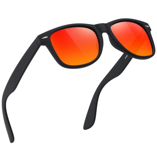 Image of FEIDUSUN Sunglasses Men Polarized Sunglasses for Mens and Womens,Black Retro Sun Glasses Driving Fishing UV Protection