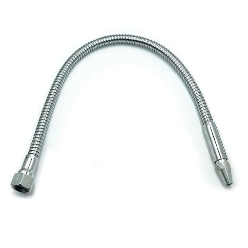 Tubo metálico flexible para refrigeración por agua Tubo de refrigerante de agua, aceite y boquilla de cabeza redonda de 1/2, 1/4 y 3/8 pulgadas for torno(600mm,1/2 EXTERNAL THREAD)