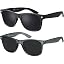 Set of 2 Matt Black/Dark Gray