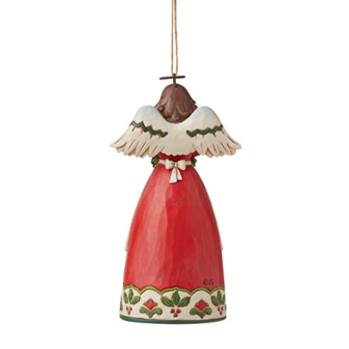 Enesco Jim Shore Heartwood Creek Christmas Floral Angel Hanging Ornament, 4.75 Inch, Multicolor #TOP1