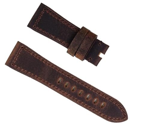 Bracelet de montre en cuir véritable 26mm pour Panerai marron