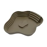 Reptile Bathing Pool Tortoise Water Dish Lizards Habitat Turtle Bath for Gecko Tortoise, L Green