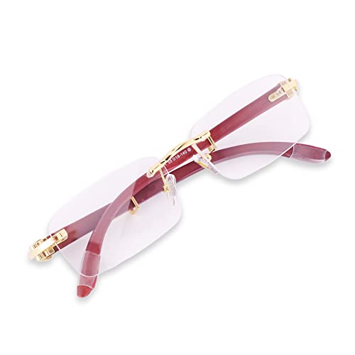 Buy RSINC Rimless WOOD frame/eyeglass/Spectacle, Optical, For Men And