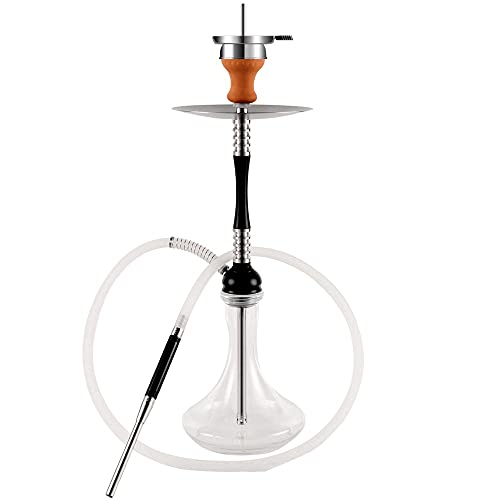 JYXZM Hukahn Set 72 cm Premium Moderne Glashakenschlauch mit abnehmbarem Aluminiumgriff Hukahn Schüssel Schlauch…
