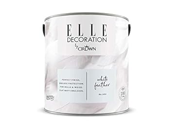 ELLE Decoration by CROWN 2.5L Flat MATT Emulsion Paint - White Feather No 604