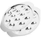 Angoily 2 Stücke Schneckenpfanne, Meeresfrüchte Werkzeug Set 12 Löcher Schneckenpfanne Schneckenschale Schnecken Pfanne Escargot Teller Edelstahl Speisenteller für Hotel Restaurant