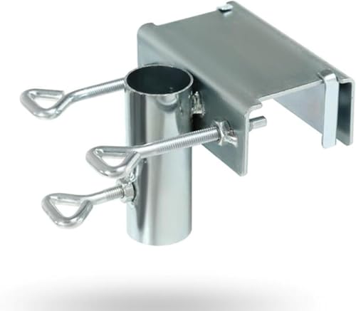 Soporte de terraza de sombrilla y base de balcón con red color plata 2