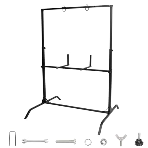 JTZFD 1 Set Adjustable Archery Target Stand - Universal Fit for Bag/Foam Targets - Heavy Duty Steel Construction for Backyard, Range & Outdoor Shooting