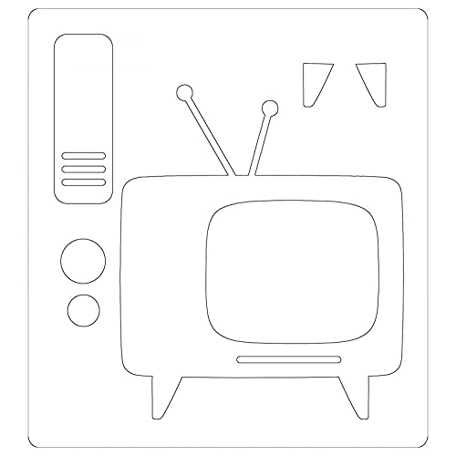 image for CYFUN DESIGN Retro Television Dies for Card Making DIY Scrapbooking Em