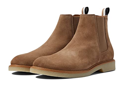 Image of BOSS mens Suede Chelsea Boot With Embossed Logo