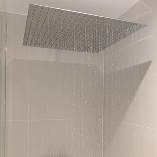 Buy 1 get 1 Rainfall Shower Head, Stainless Steel 20" x 20" (50 x 50cm) Waterfall Shower Head Large Square Shower-Heads with Chrome Finish Bath Shower Accessories