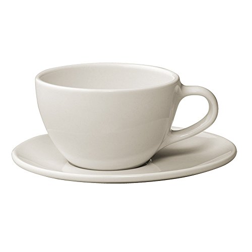 Kinto TOPO 26551 Cup & Saucer, 10.1 fl oz (300 ml), White