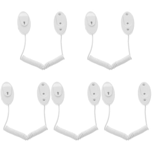 Mikikit Remote Control Tether Retractable Wall Mounted Holder with Security Cable Leash for Tv Remote Control Anti-Loss in Home Hotel School Restaurant