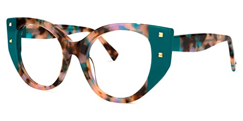 Image of VOOGLAM Stylish Oversize Cat-eye Blue Light Glasses for Women Anti Eyestrain Dry Eyes Eyewear Kornegay