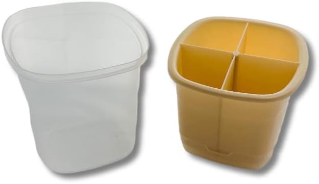 Miniatura 5 de Toledo - Soporte para cubiertos y utensilios, organizador de plástico para cubiertos con tapa superior, perfecto para cocina, picnic, hogar,