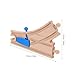 Totority Wooden Train Tracks 2Pcs Track Intersections Switch Accessories Compatible with Major Brands Educational Toy for Kids Imaginative Railway Expansion
