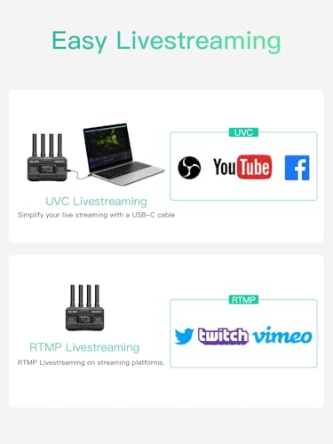 Image of Accsoon CineView HE Wireless Video Transmission HDMI Transmitter&Receiver Dual-Band 60ms Latency 1200FT Range UVC Livestreaming 4 Devices Monitoring, Compatible Cineview M7 Pro /SE /2 SDI for Filmmaking