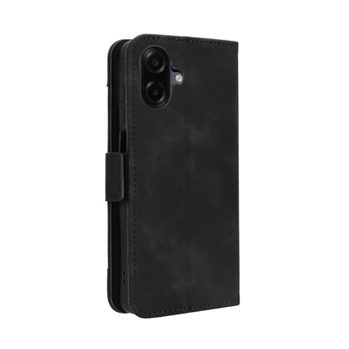 Capa para Samsung Galaxy A07,PU couro Flip caso de telefone com fendas móveis do cartão.Projeto do suporte,proteção contra quedas-Black