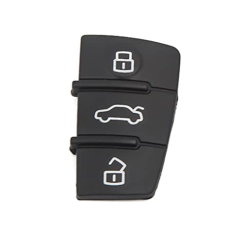 uxcell Car Key Remote Control 3 Button Rubber Pad Cover for Audi A4 A6 Q5 Q7