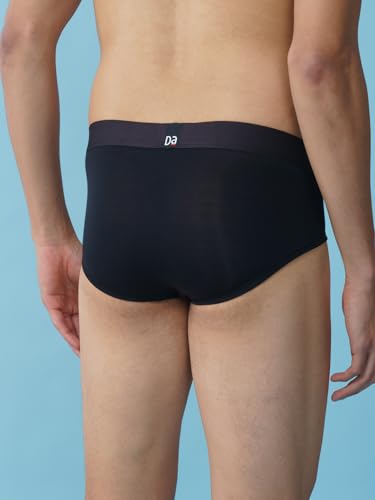 DAMENSCH Modal Regular Fit Solid Brief Underwear Anti-Bacterial Moisture Wicking Breathable Microfibre Waistband Deo-Soft Briefs for Men