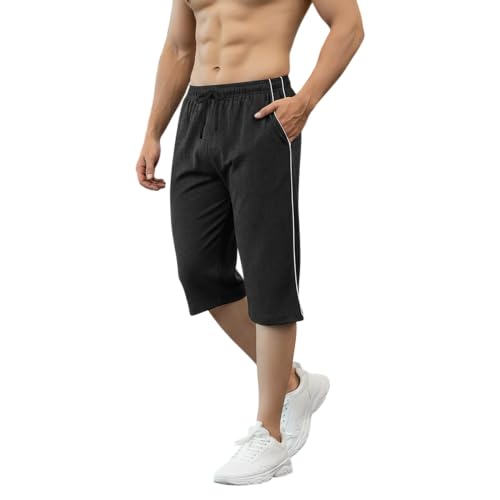 Image of FEEL TRACK Men's Regular Fit Three Fourth Capri