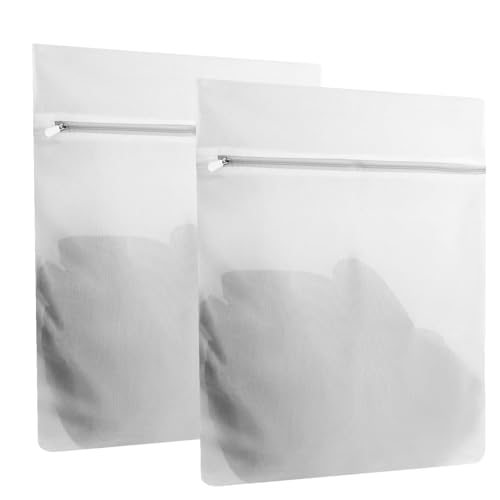 Red de Lavandería, 2 Piezas Bolsas para la Colada Bolsa para Lavadora Bolsa de Lavandería Bolsa de Lavandería con Cremallera para Ropa Delicada, Ropa Interior, Calcetines, Sujetadores（30 * 25CM）