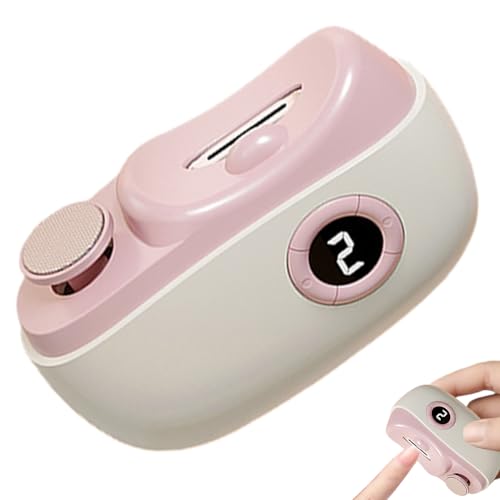 Electric Nail Clippers with Polishing, 2 Speeds Automatic Nail Trimmer with LED Light & Clip Storage, Electric Toe Nail Clippers for Seniors Adults Baby