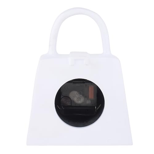 Image of Decor de Maison Brings Handcrafted Bag of Time Table Clock for KidsRoom, Living Room, Bedroom, Study Table|Classic Non-Ticking Tabletop Battery Operated Analog Desk Clock in White (19x5x19cm)