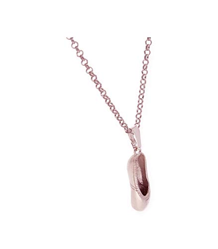 Silver & Steel Colgante Zapatilla de Ballet en Plata de Primera Ley (Plata Rosa)