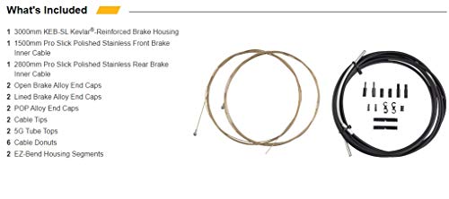 Jagwire - Road Pro Brake Diy Cable Kit | For Road Brake Caliper Bikes | Shimano And Sram Compatible | Celeste #TOP3