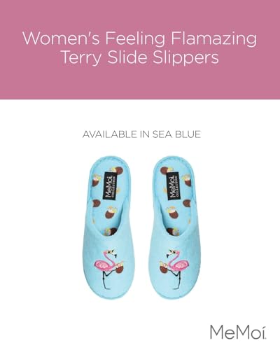 MeMoi Women's Feeling Flamazing Terry Slide Slippers2