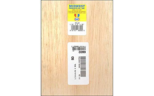 Midwest Balsa Sheets 1/16 in. x 6 in. x 36 in.