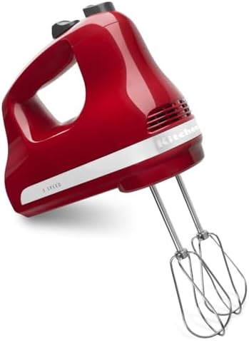 KitchenAid 5 Ultra Power Speed Hand Mixer, KHM512, Empire Red