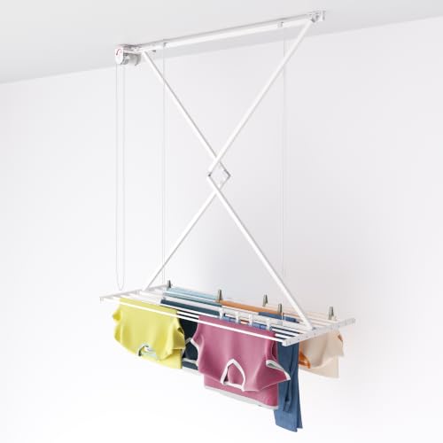 Foxydry Mini étendoir de plafond design aluminium se hisse hors de vue