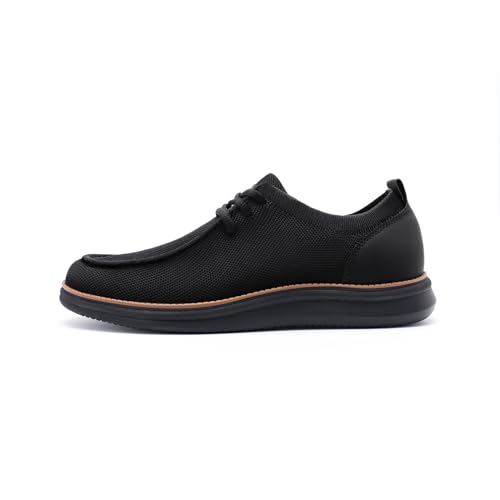 Image of Rihero Mens Casual Shoes Wide Loafers Comfortable Walking Slip On Lightweight Breathable Lace Up Shoes